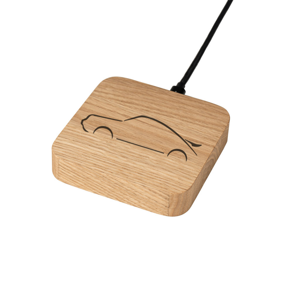 Wireless Charger Blocks 911 / Elfer Design (Gravur) [Eiche] Holz